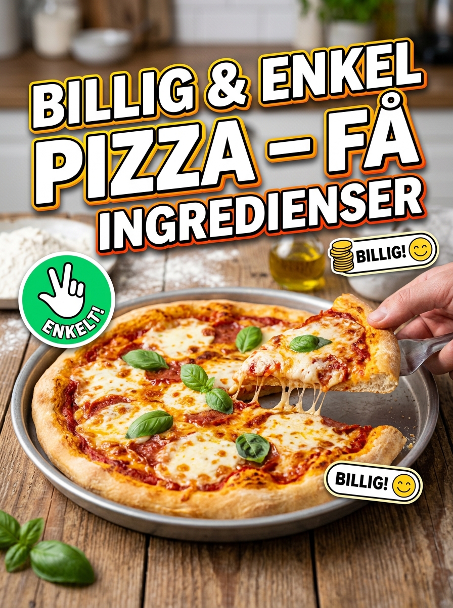 Pizza med få ingredienser – enkelt och billigt recept